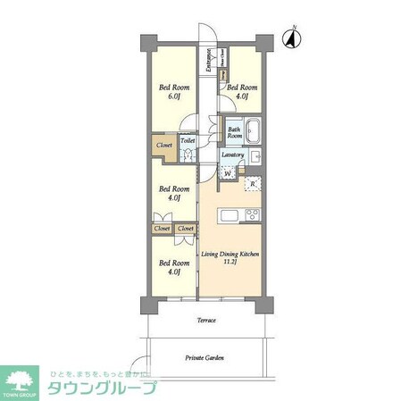 グランカーサ川口青木町公園の物件間取画像